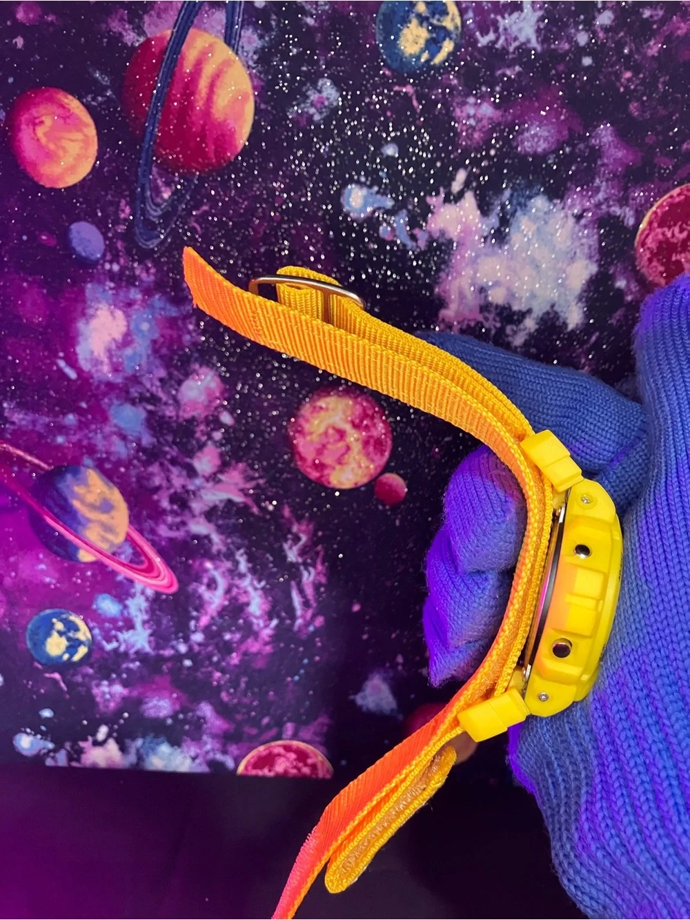 Custom G Shock Supreme Collab Yellow and Black Colorway